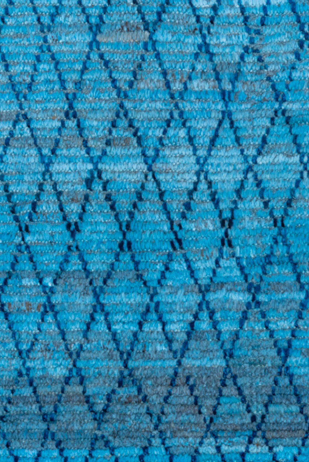 Moroccan Handmade Runner 5 X 13 |Blue, Dark Blue, Grey | Hand knotted (1798)