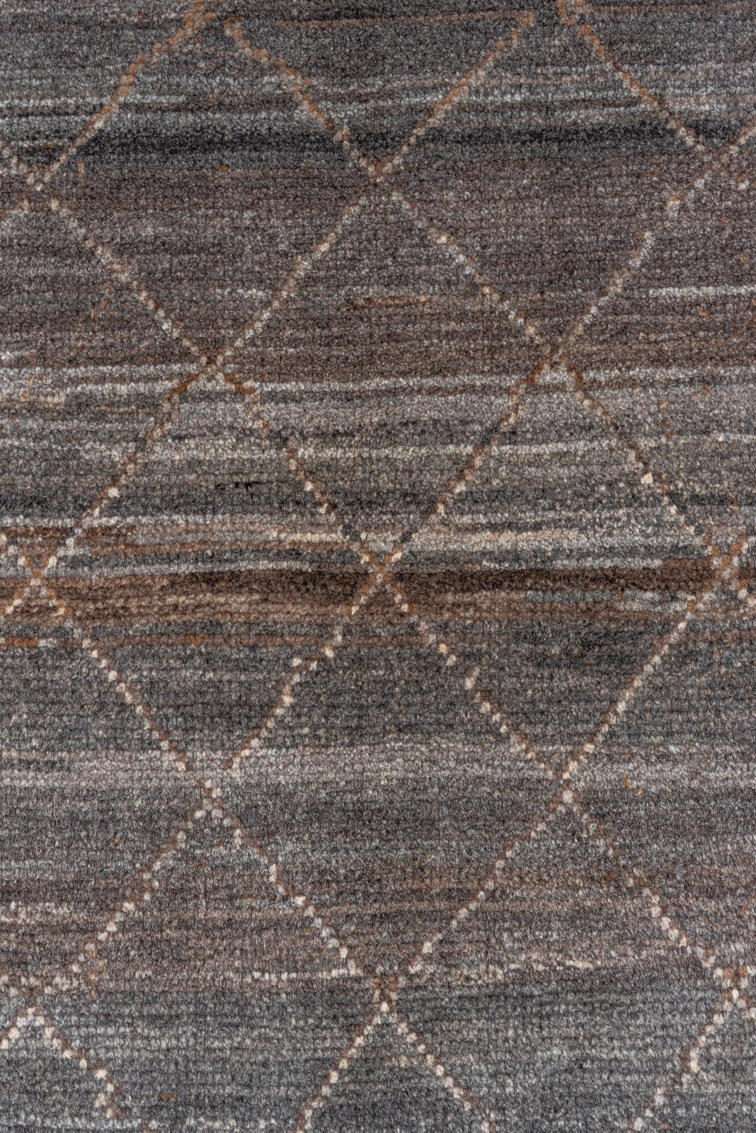 Moroccan Handmade Area Rug 5 X 11 | Brown, Gray, Beige| Hand Knotted (1804)