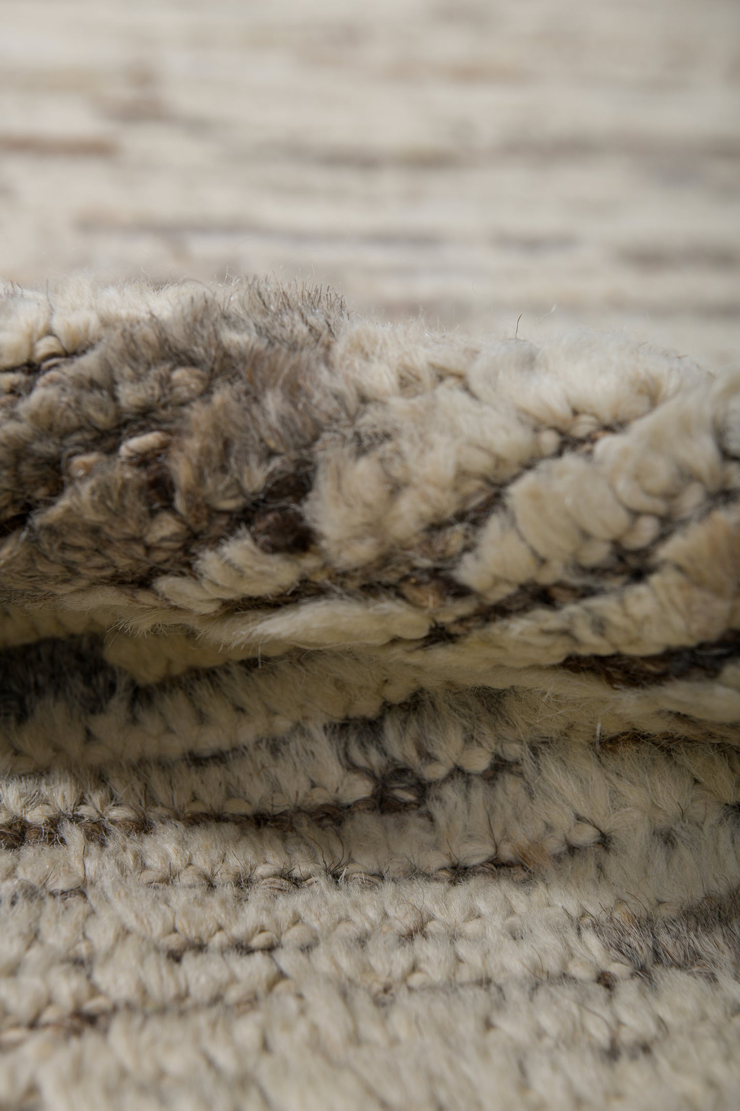Moroccan Handmade Runner 3 X 10 | Beige, Bronze, Brown | Hand knotted (3278)