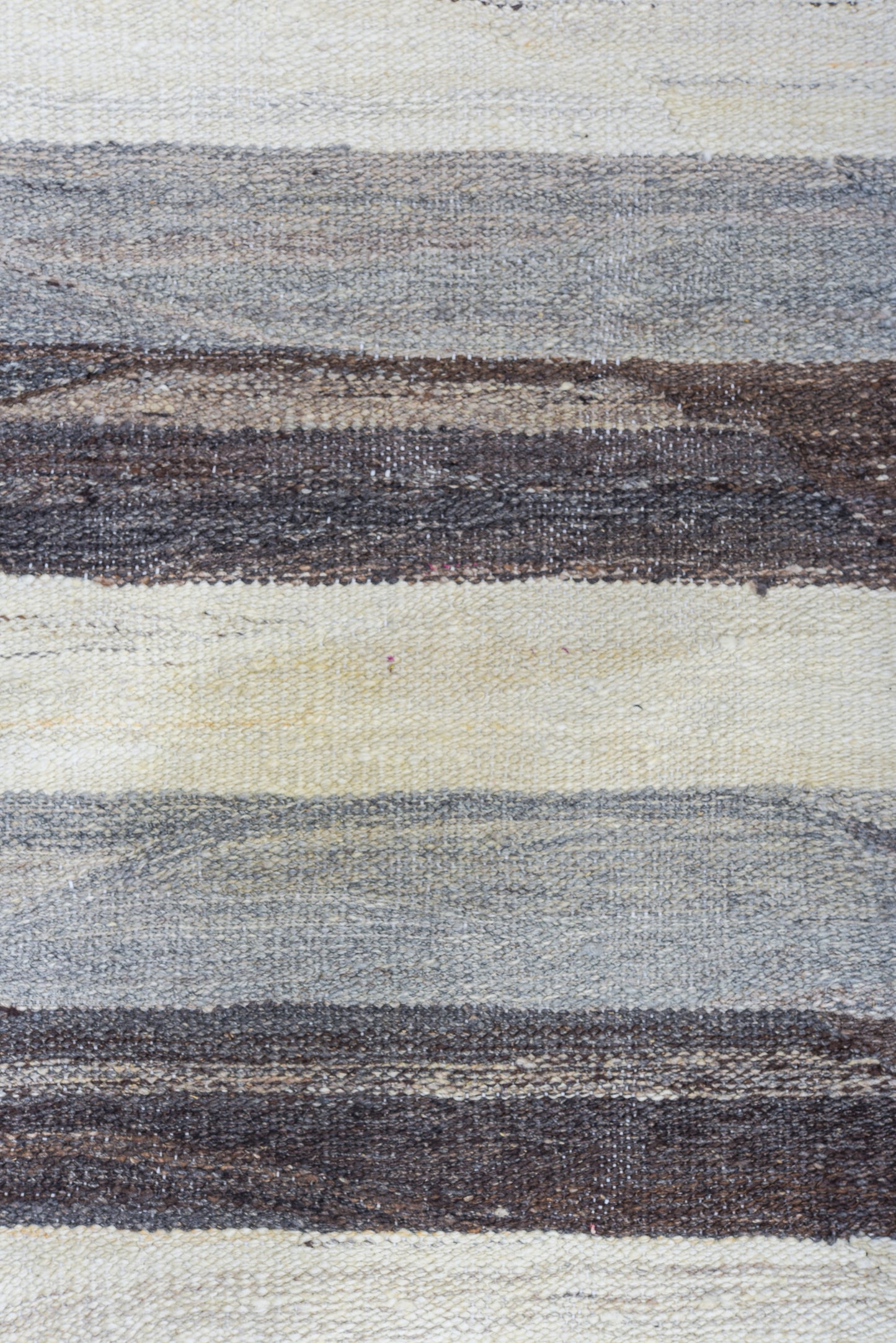 Modern Kilim flat weave | 14 x 20 | Area Rug | tribal design | Grey, Dark Grey, Beige, Brown | hand woven (3360)