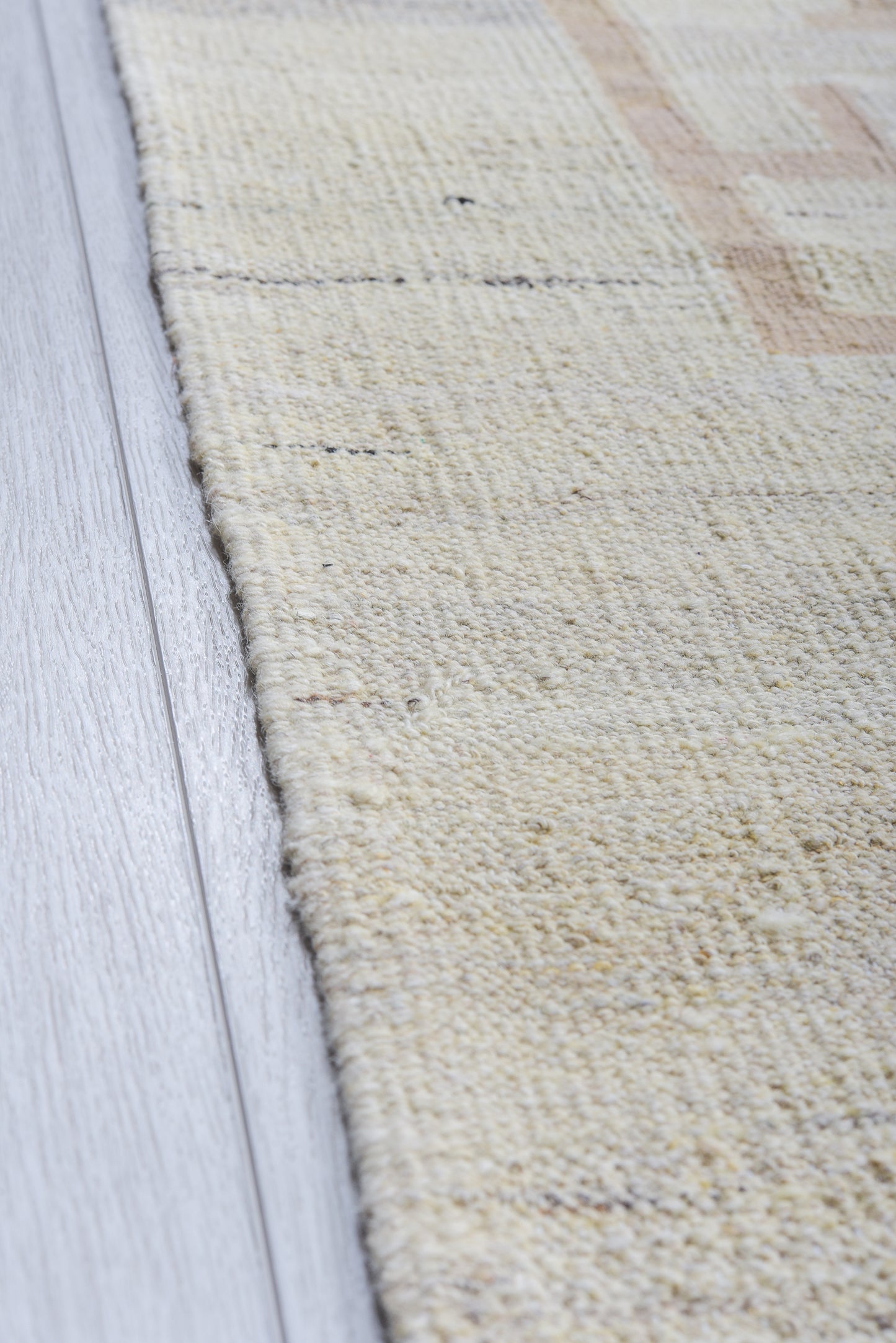 Modern Kilim flat weave | 13 x 15 | Area Rug | tribal design | Blue, Beige, Dark Red | hand woven (3368)
