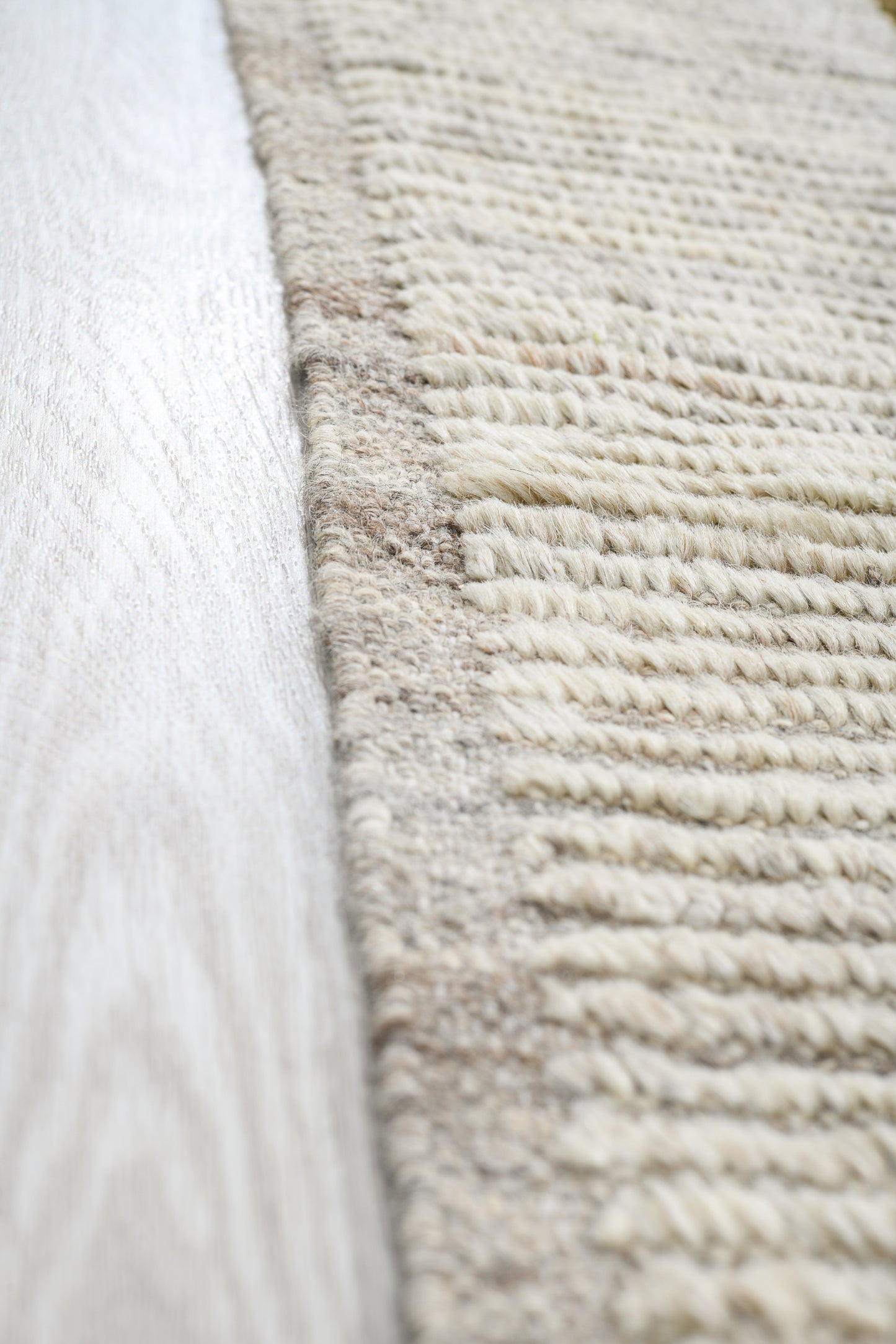 Moroccan beautiful multicolor handmade runner 3 X 17 | beige, blue, white, brown | hand knotted (3871)