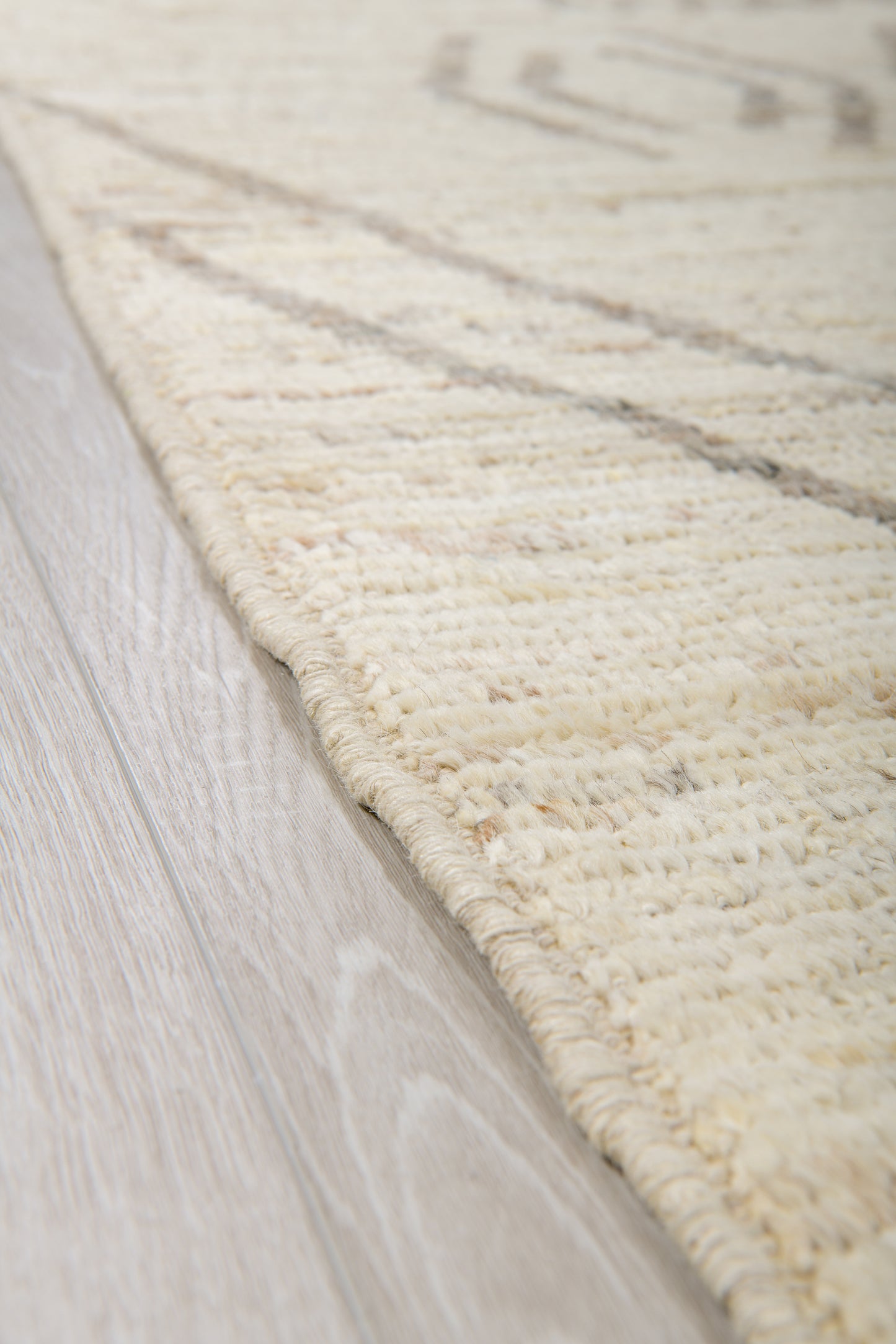 Moroccan Handmade Area Rug 9 X 10 | Beige, Brown | Hand knotted (3920)
