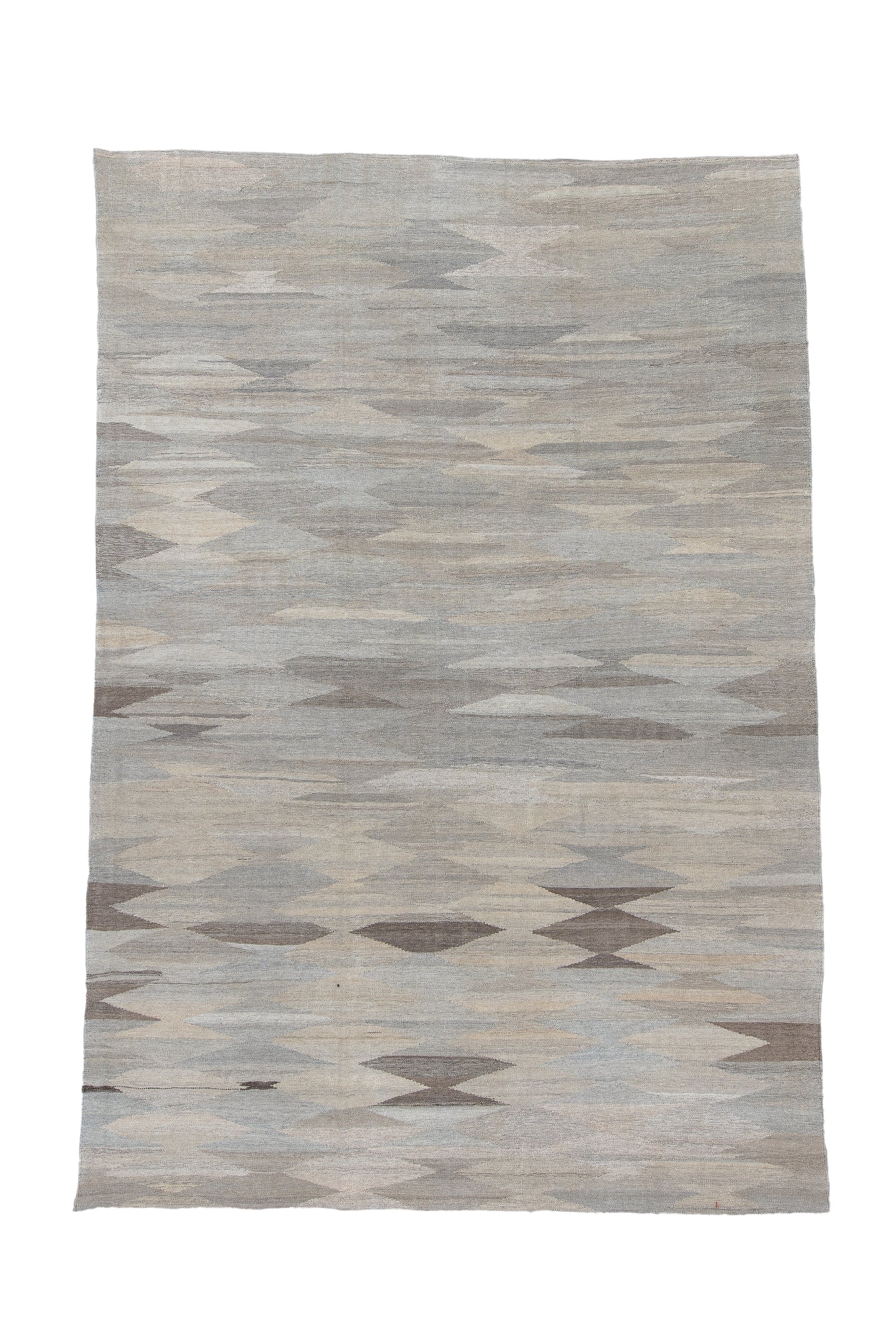 Modern Kilim flat weave | 8 x 12 | Area Rug | tribal design | Grey, Beige, Brown | hand woven (4272)