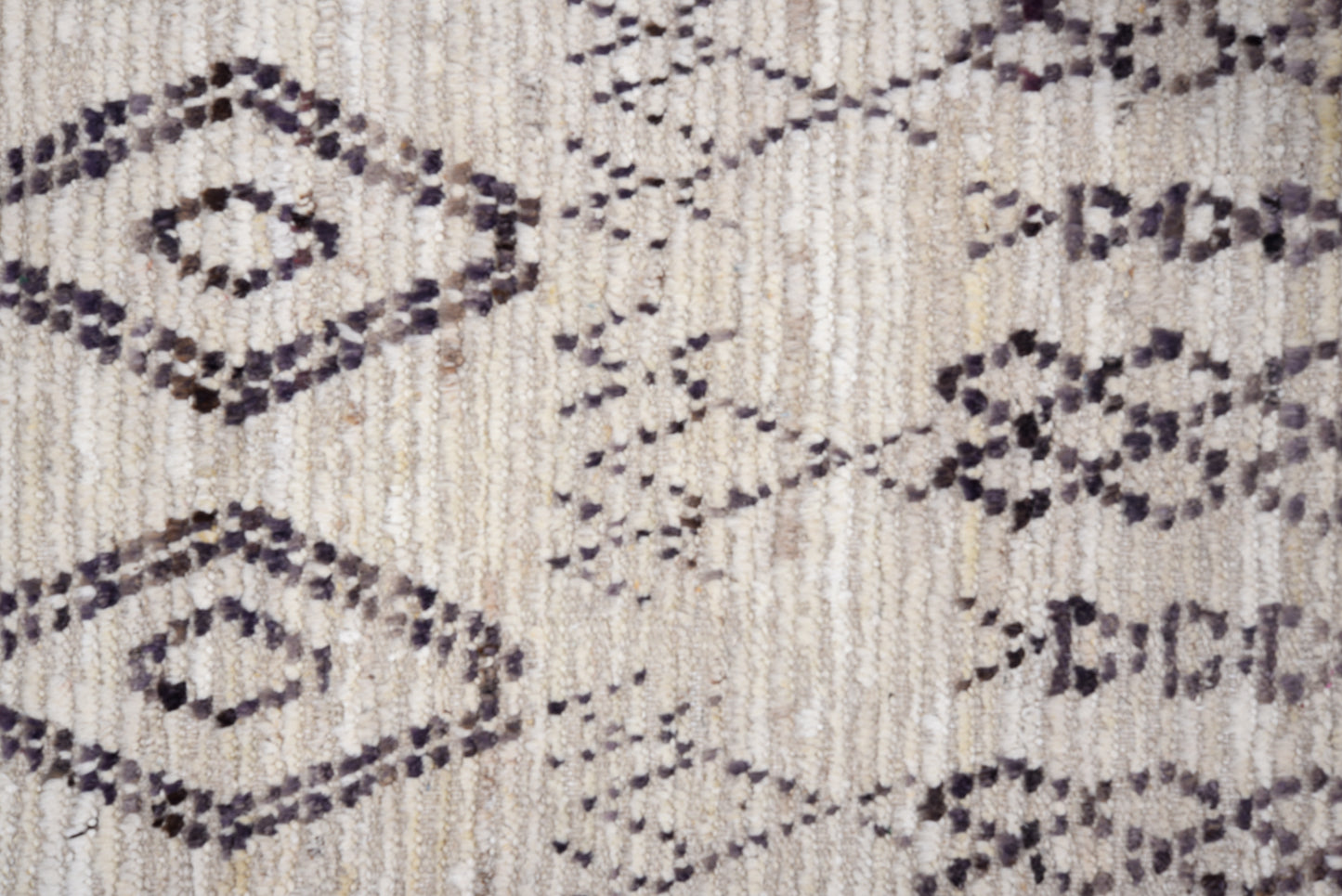 Moroccan Handmade Runner 3 X 13 | Beige, Brown| Hand knotted (4346)