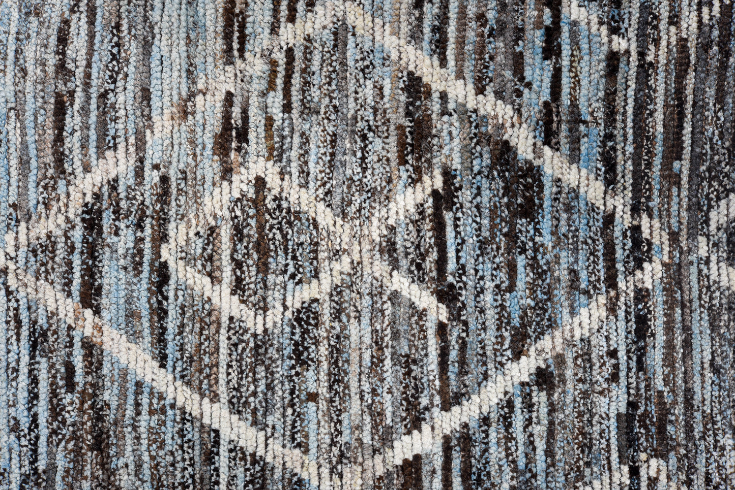 Moroccan Handmade Runner 3 X 16 | Beige, Brown, Gray, Blue| Hand knotted (4350)
