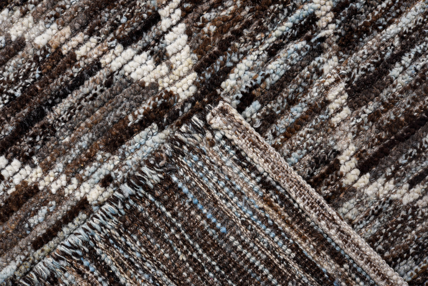 Moroccan Handmade Runner 3 X 16 | Beige, Brown, Gray, Blue| Hand knotted (4350)