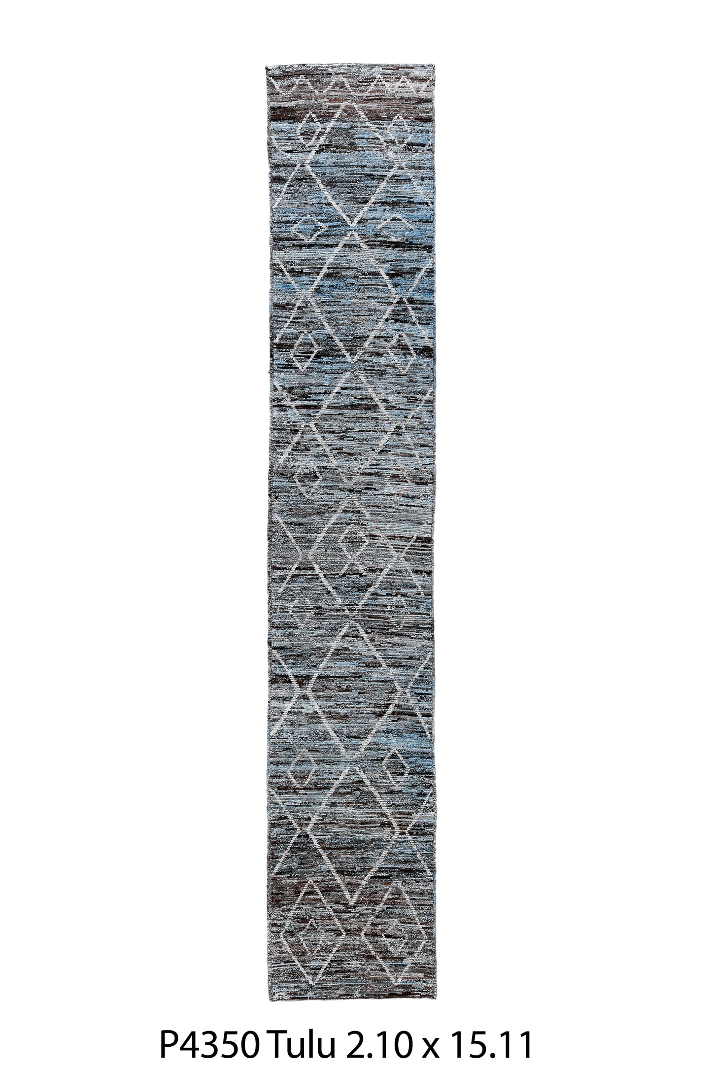 Moroccan Handmade Runner 3 X 16 | Beige, Brown, Gray, Blue| Hand knotted (4350)