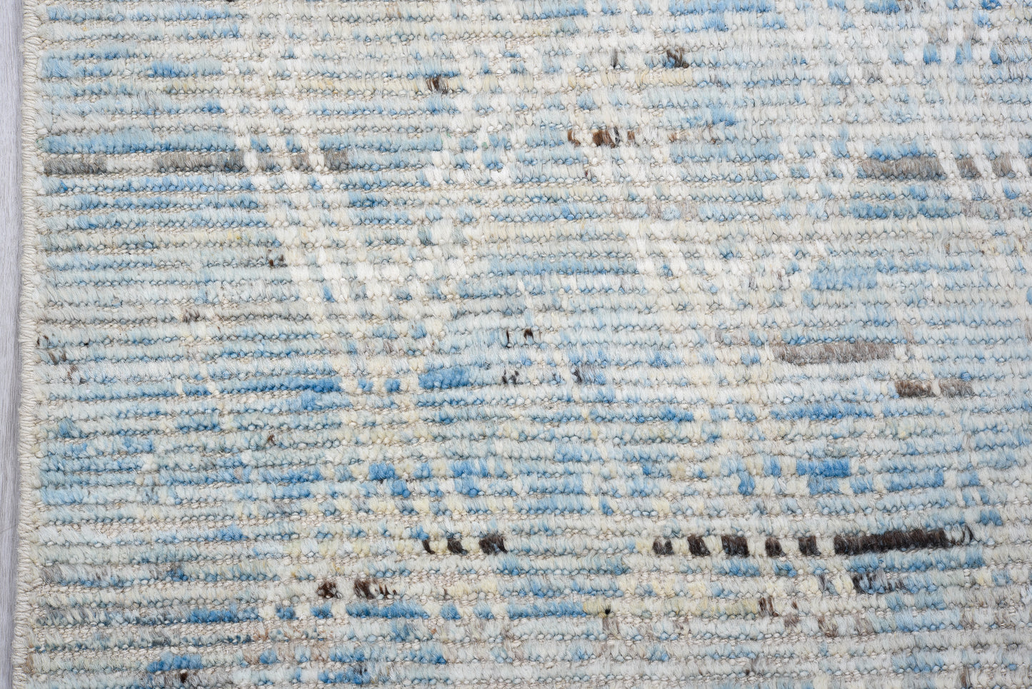 Moroccan Handmade Runner 3 X 13 | Grey, Blue, Beige, Black, Brown, Bronze | Hand knotted (4353)