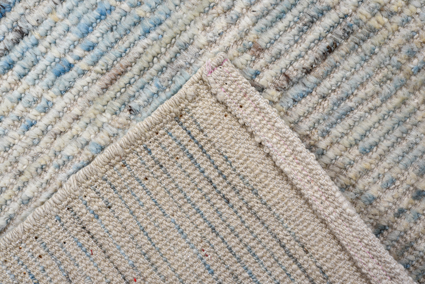 Moroccan Handmade Runner 3 X 13 | Grey, Blue, Beige, Black, Brown, Bronze | Hand knotted (4353)