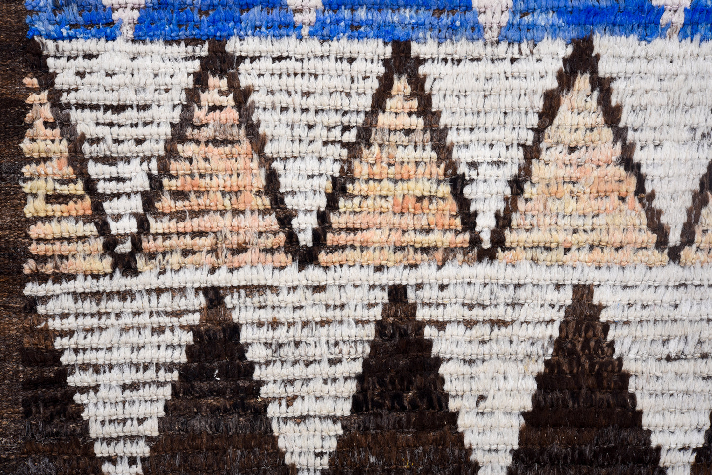 Moroccan Handmade Runner 3 X 13 | Beige, Brown, Blue, Orange, purple, | Hand knotted (4355)