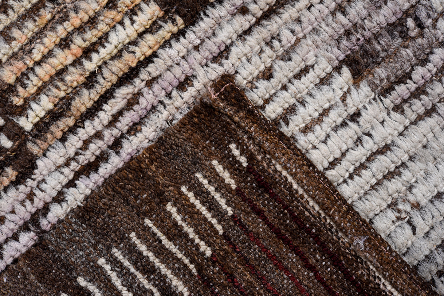 Moroccan Handmade Runner 3 X 13 | Beige, Brown, Blue, Orange, purple, | Hand knotted (4355)