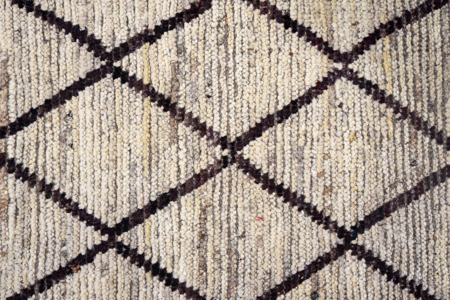 Moroccan Handmade Runner 3 X 16, | Black, Beige | Hand Knotted (4363)