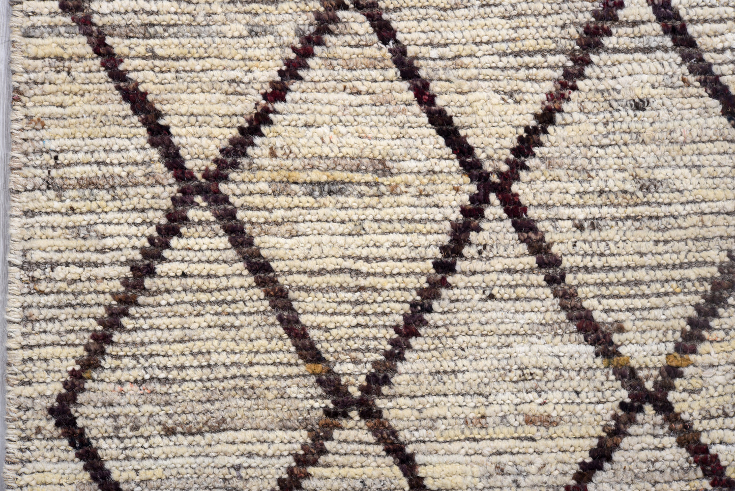 Moroccan Handmade Runner 3 X 16, | Black, Beige | Hand Knotted (4363)