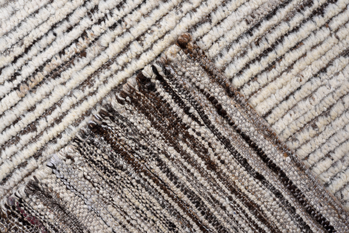 Moroccan Handmade Runner 3 X 14 | Beige, Brown| Hand knotted (4364)