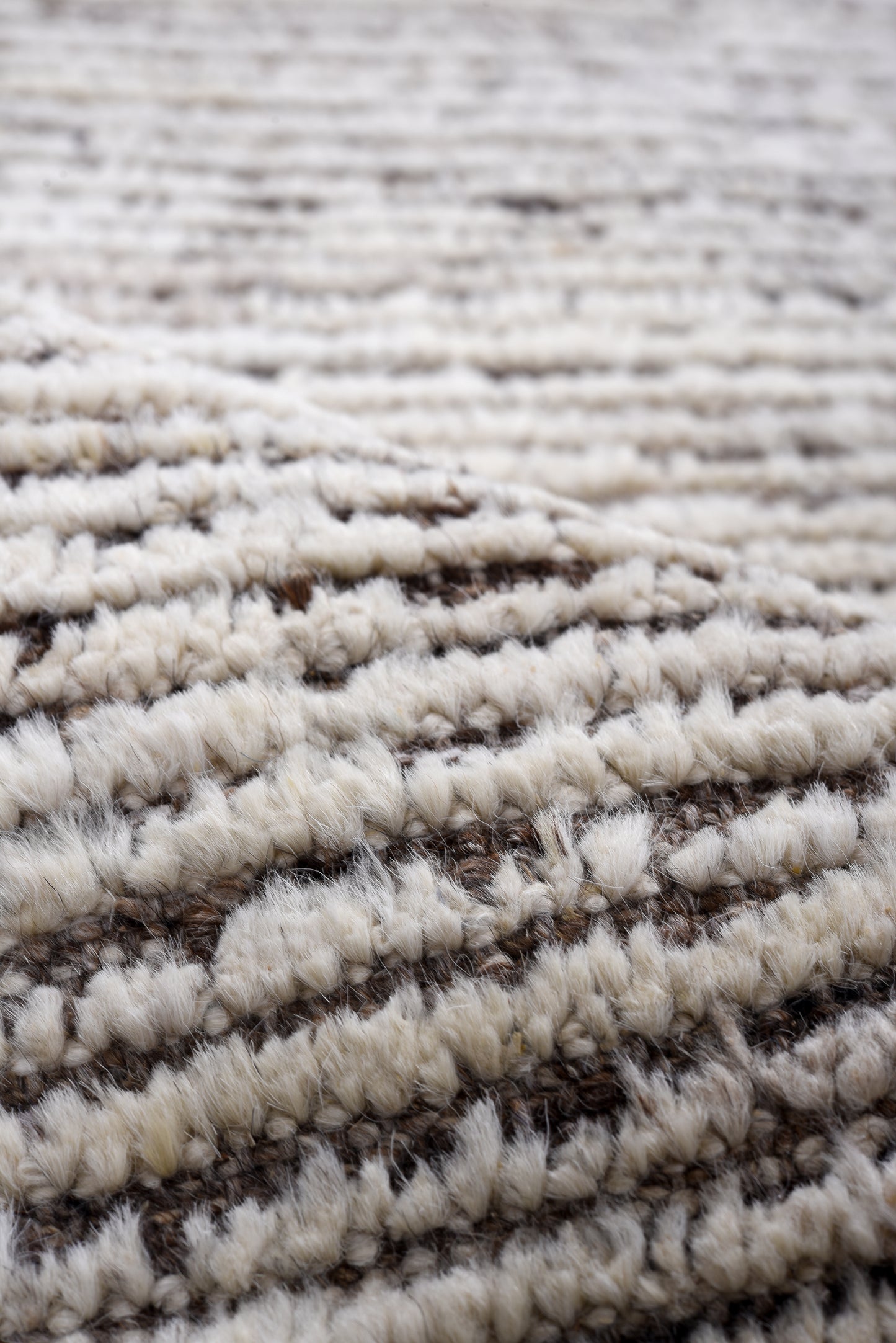 Moroccan Handmade Runner 3 X 14 | Beige, Brown| Hand knotted (4364)