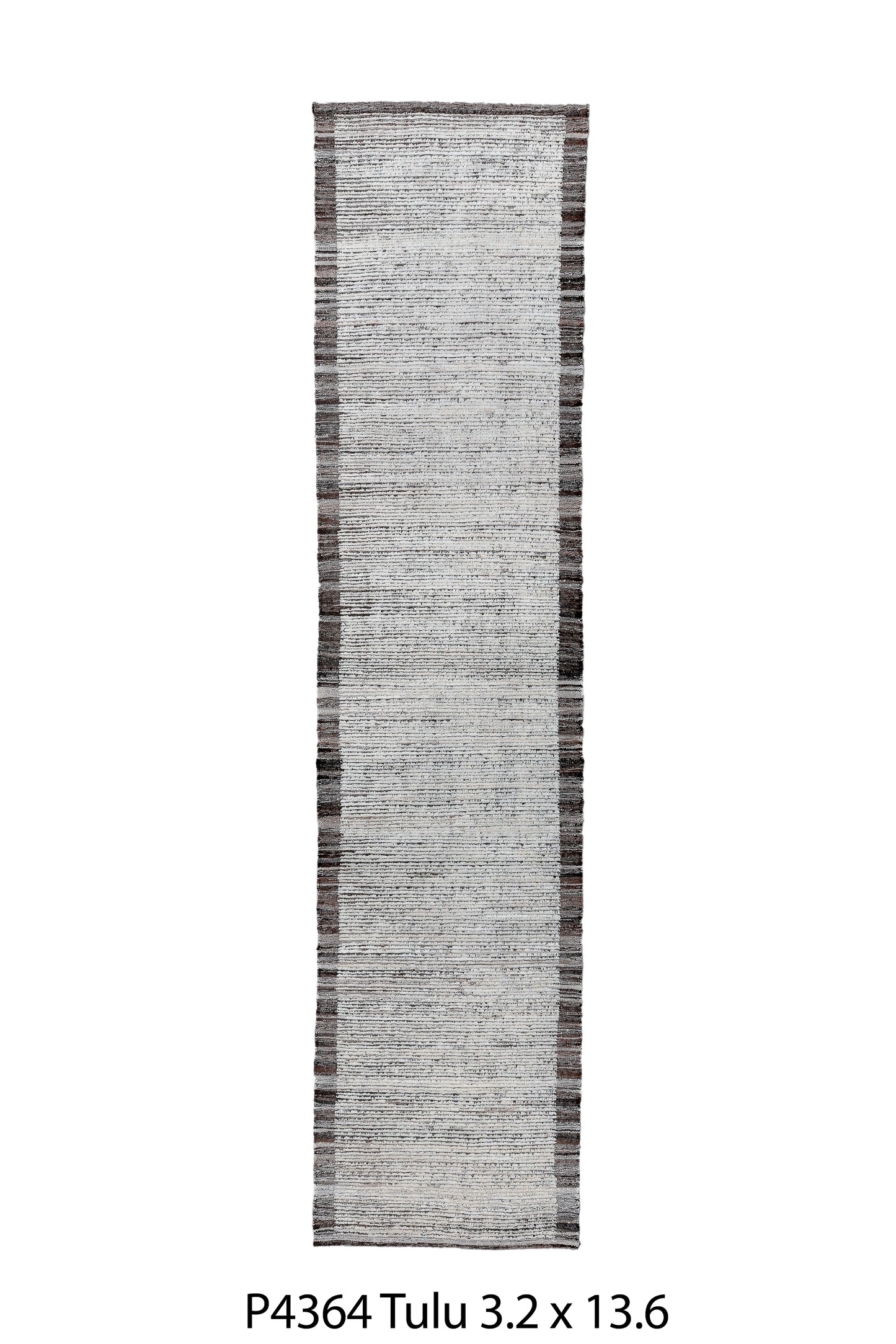 Moroccan Handmade Runner 3 X 14 | Beige, Brown| Hand knotted (4364)