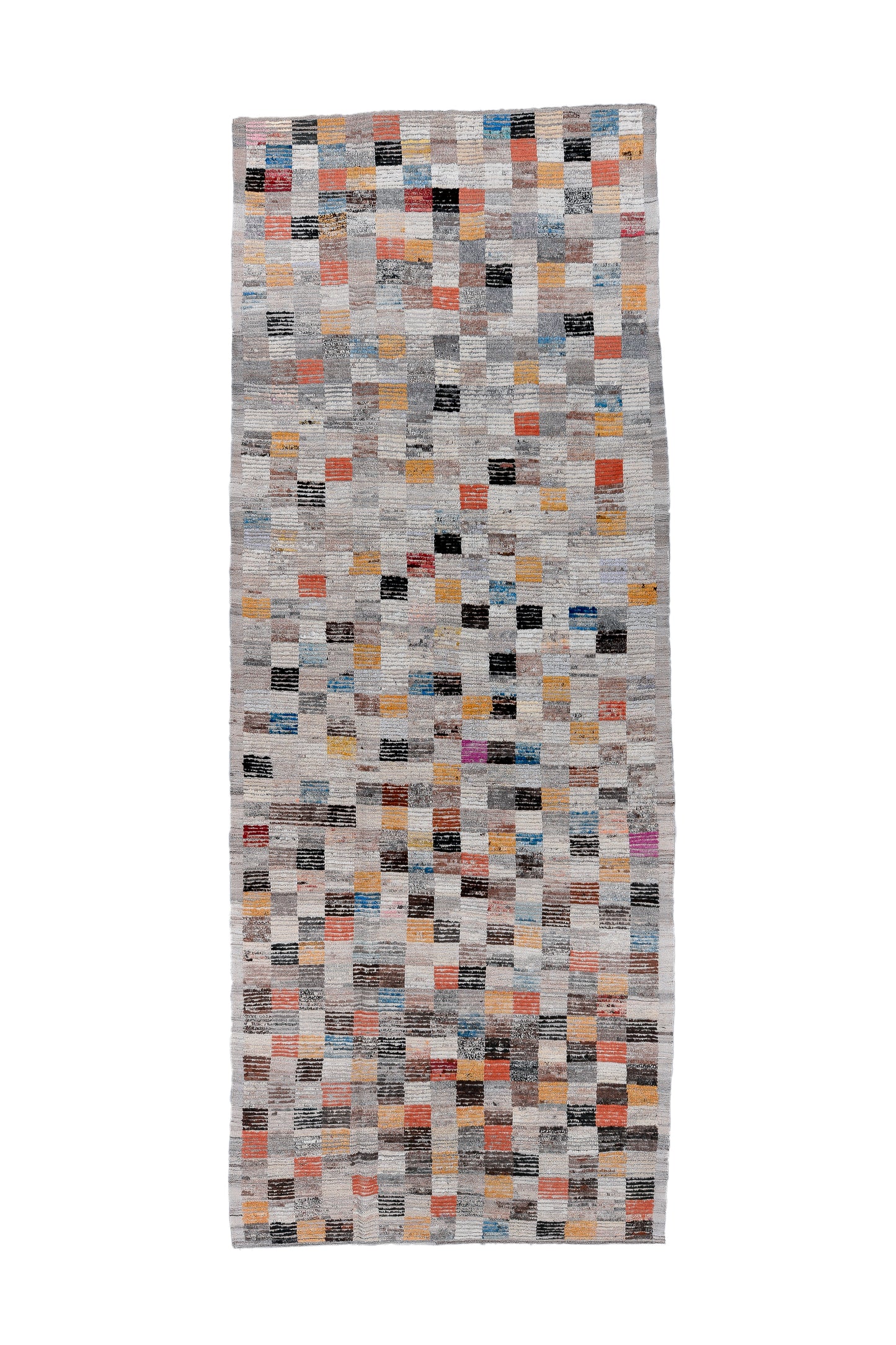 Moroccan Florale Handmade Runner 6 X 14 | Beige, Brown, Blue, Yellow, Black, Orange | Hand knotted (4365)