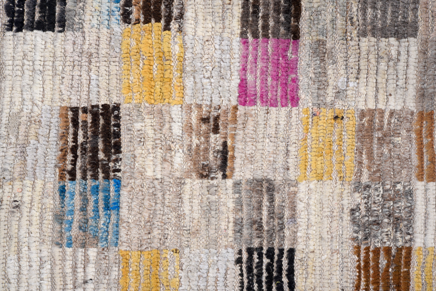 Moroccan Florale Handmade Runner 6 X 14 | Beige, Brown, Blue, Yellow, Black, Orange | Hand knotted (4365)