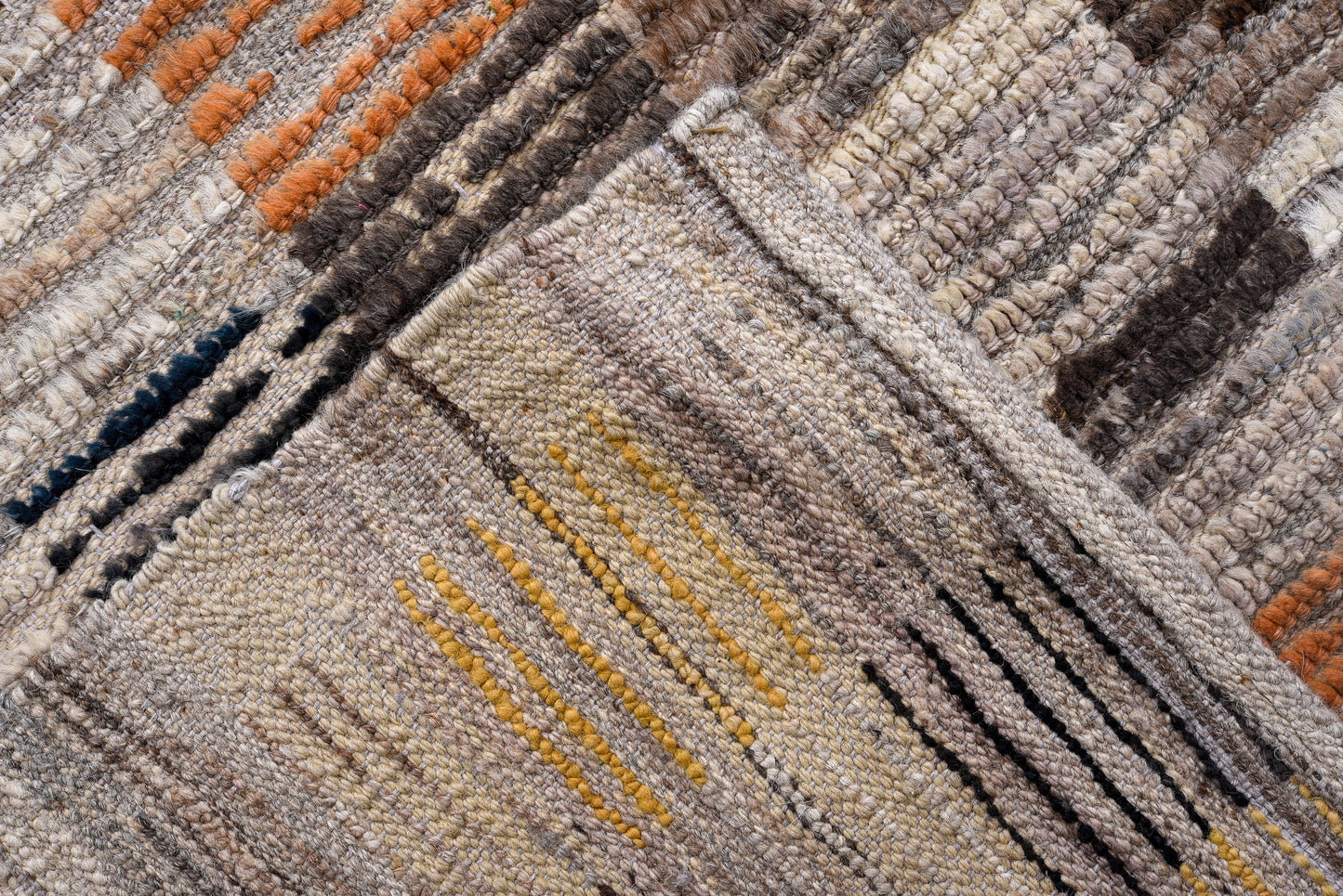 Moroccan Florale Handmade Runner 6 X 14 | Beige, Brown, Blue, Yellow, Black, Orange | Hand knotted (4365)