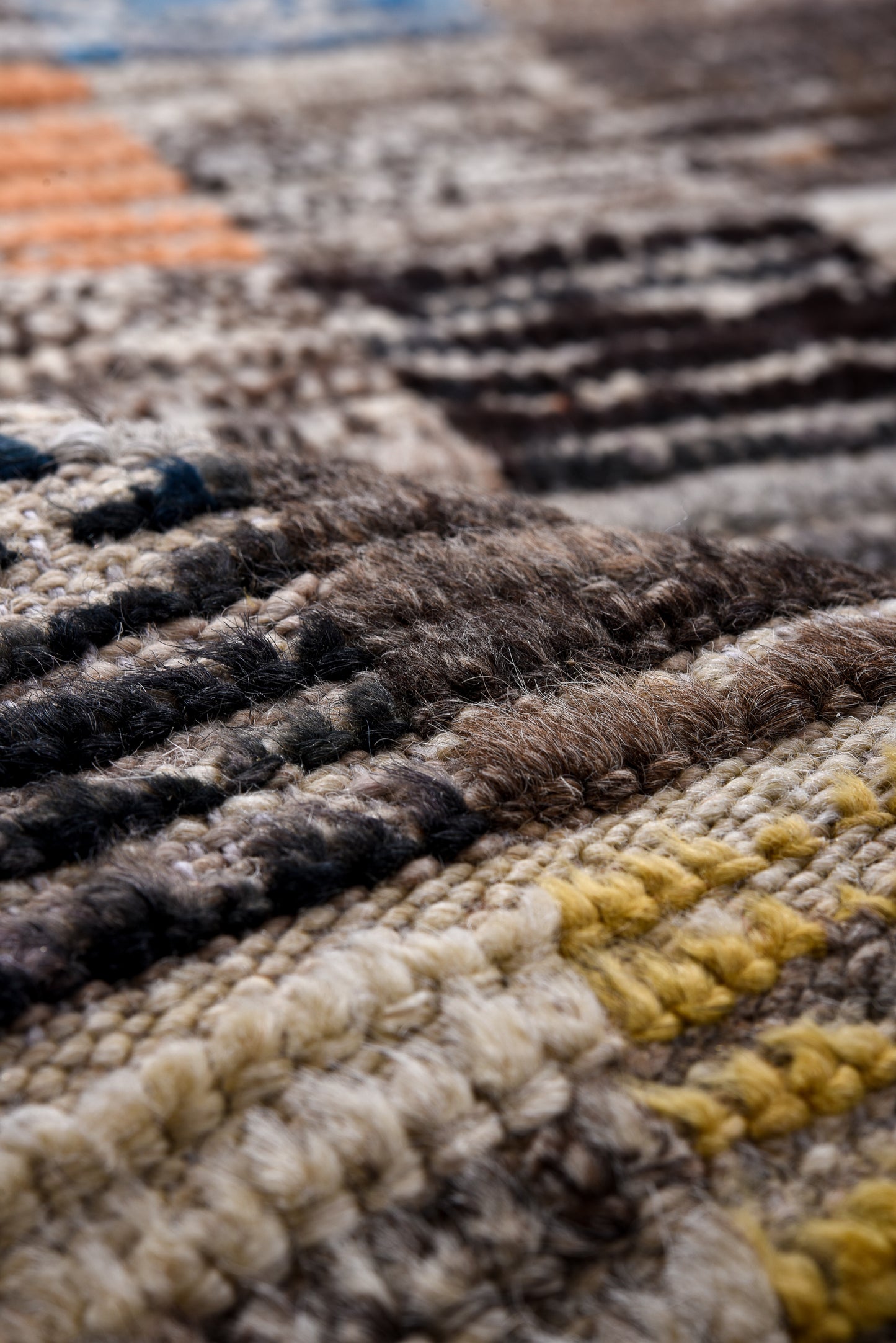 Moroccan Florale Handmade Runner 6 X 14 | Beige, Brown, Blue, Yellow, Black, Orange | Hand knotted (4365)