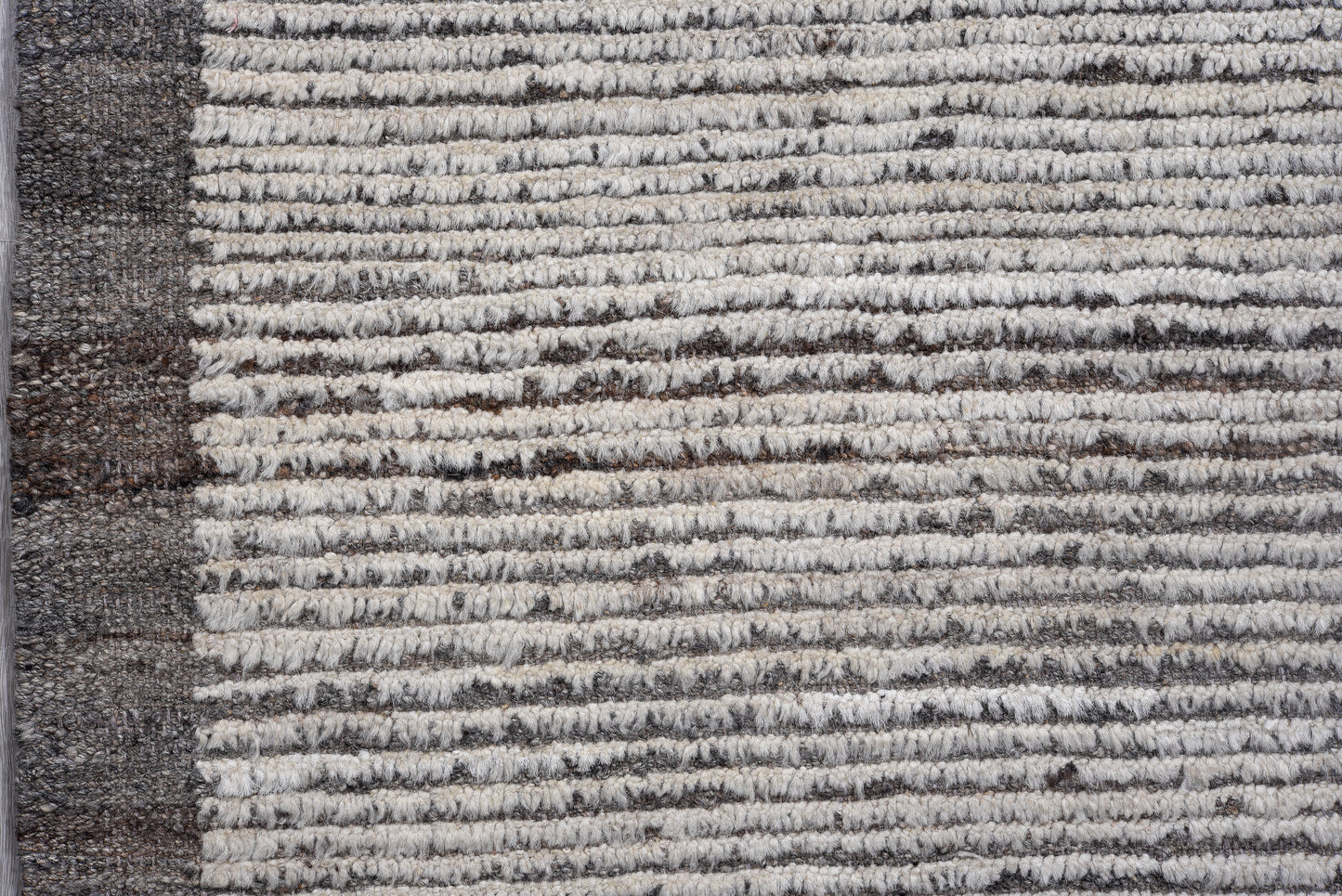 Moroccan Handmade Runner 11 X 13 | Beige, Black | Hand knotted (4388)