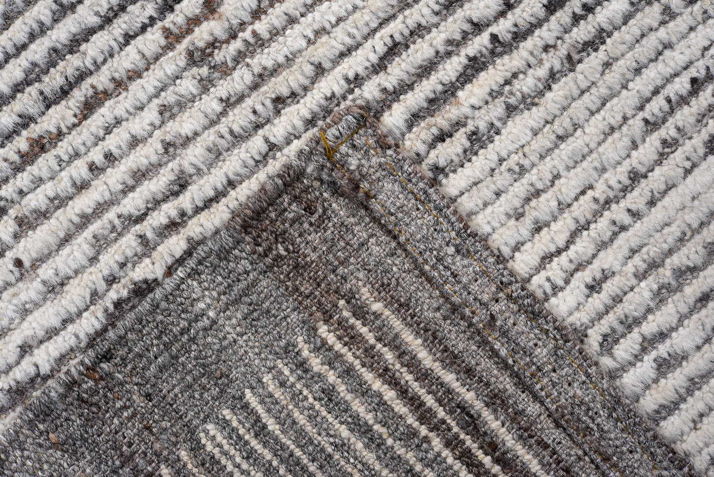 Moroccan Handmade Runner 11 X 13 | Beige, Black | Hand knotted (4388)