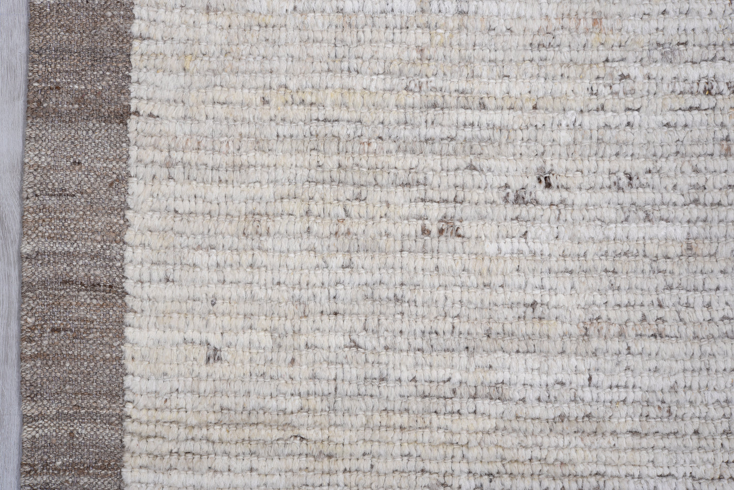 Moroccan Handmade Runner 3 X 15 | Beige, Brown | Hand knotted (4389)