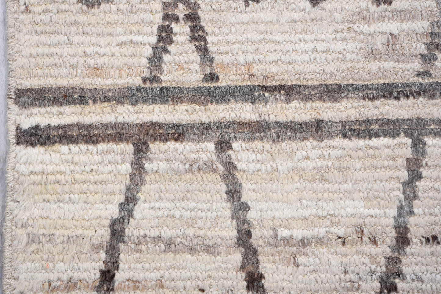 Moroccan Handmade Runner 3 X 16 |Beige, Bronze, Brown, Black | Hand knotted (4393)