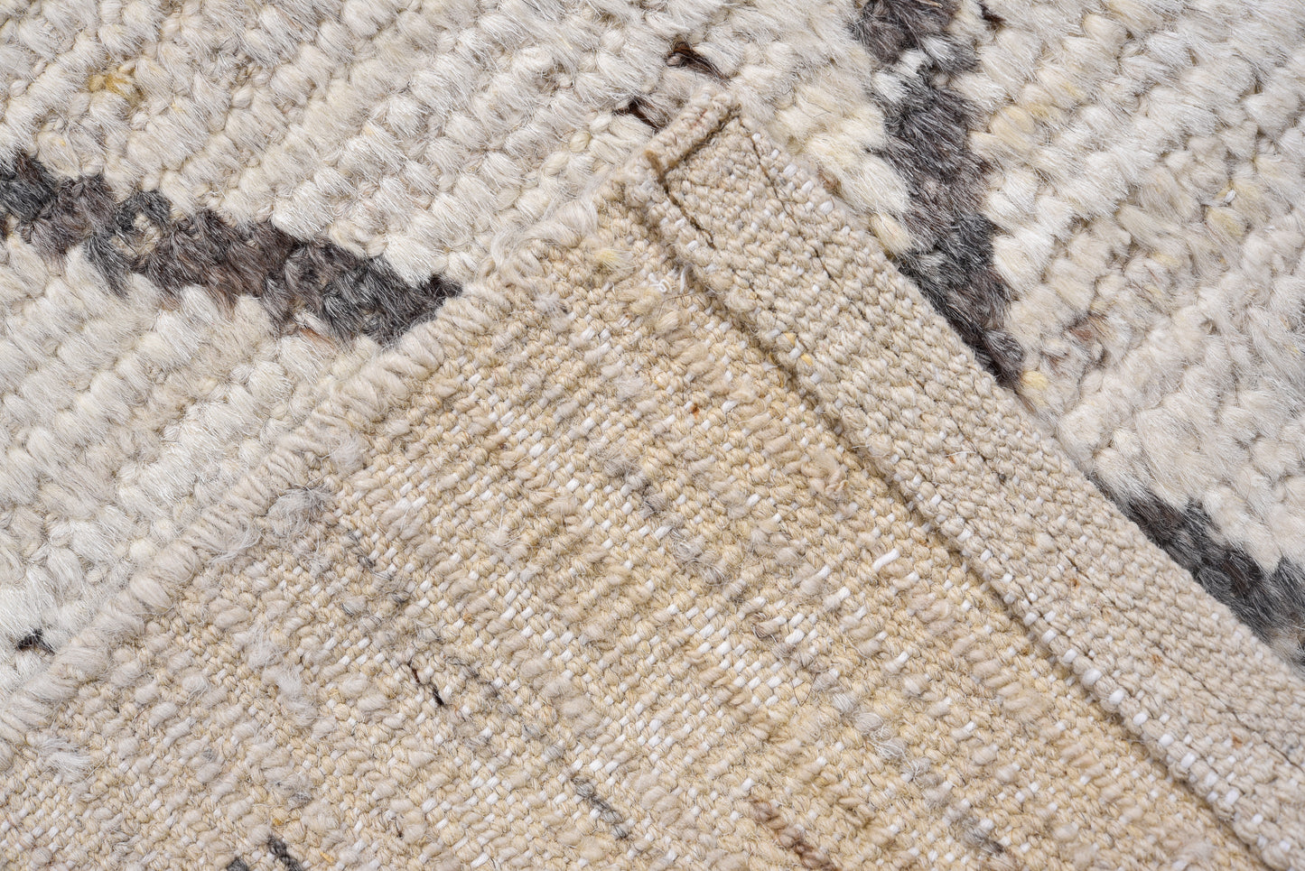 Moroccan Handmade Runner 3 X 16 |Beige, Bronze, Brown, Black | Hand knotted (4393)