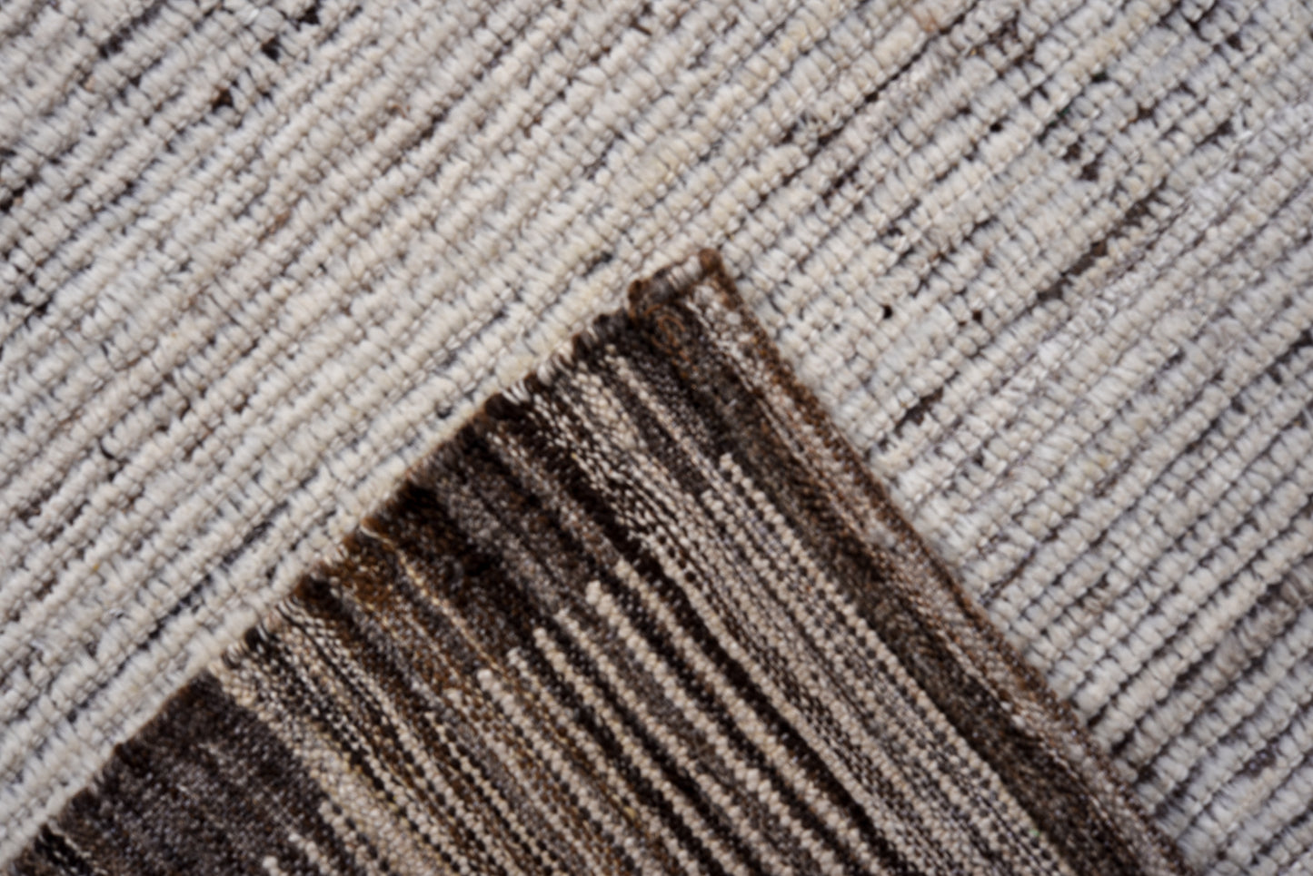Moroccan Handmade Runner 3 X 17 | Beige, Brown | Hand knotted (4402)
