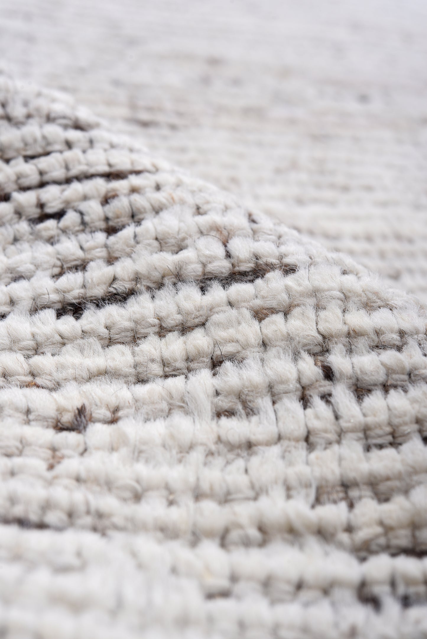 Moroccan Handmade Runner 3 X 17 | Beige, Brown | Hand knotted (4402)