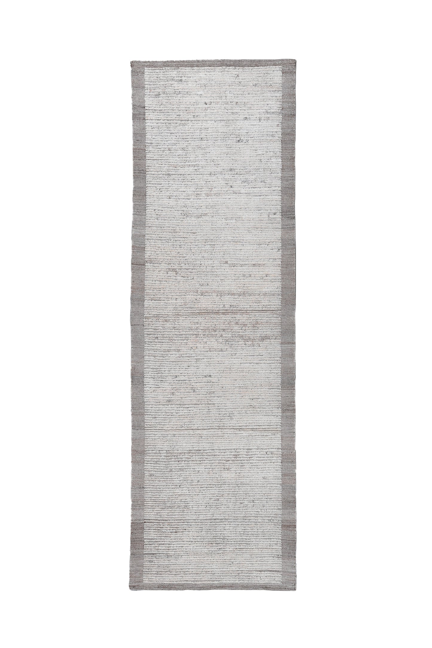Moroccan Handmade Runner 3 X 10 | Beige, Black | Hand knotted (4407)