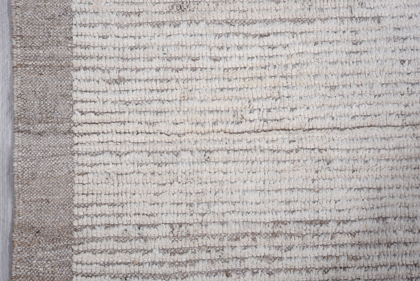 Moroccan Handmade Runner 3 X 10 | Beige, Black | Hand knotted (4407)