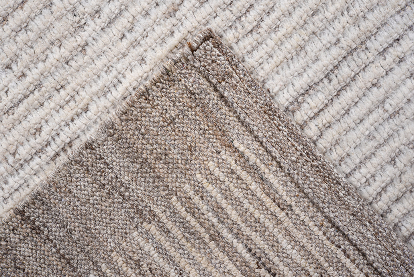 Moroccan Handmade Runner 3 X 10 | Beige, Black | Hand knotted (4407)