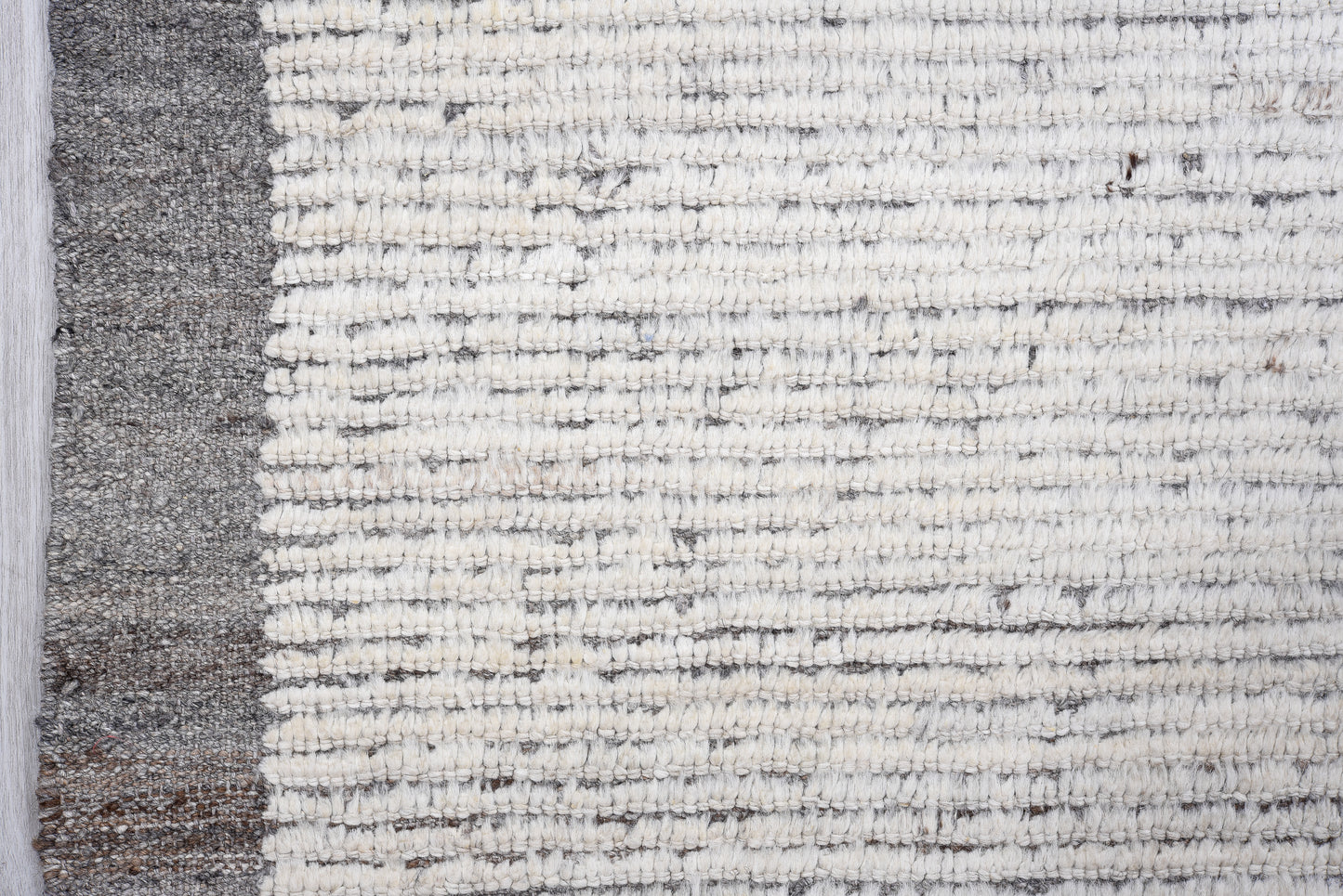 Moroccan Handmade Runner 3 X 10 | Beige, Black | Hand knotted (4408)
