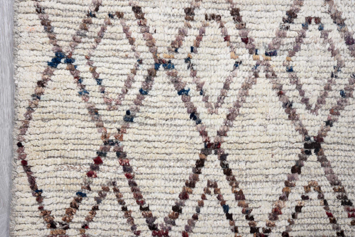 Moroccan Handmade Runner 5 X 19 | Beige, Brown | Hand knotted (4412)