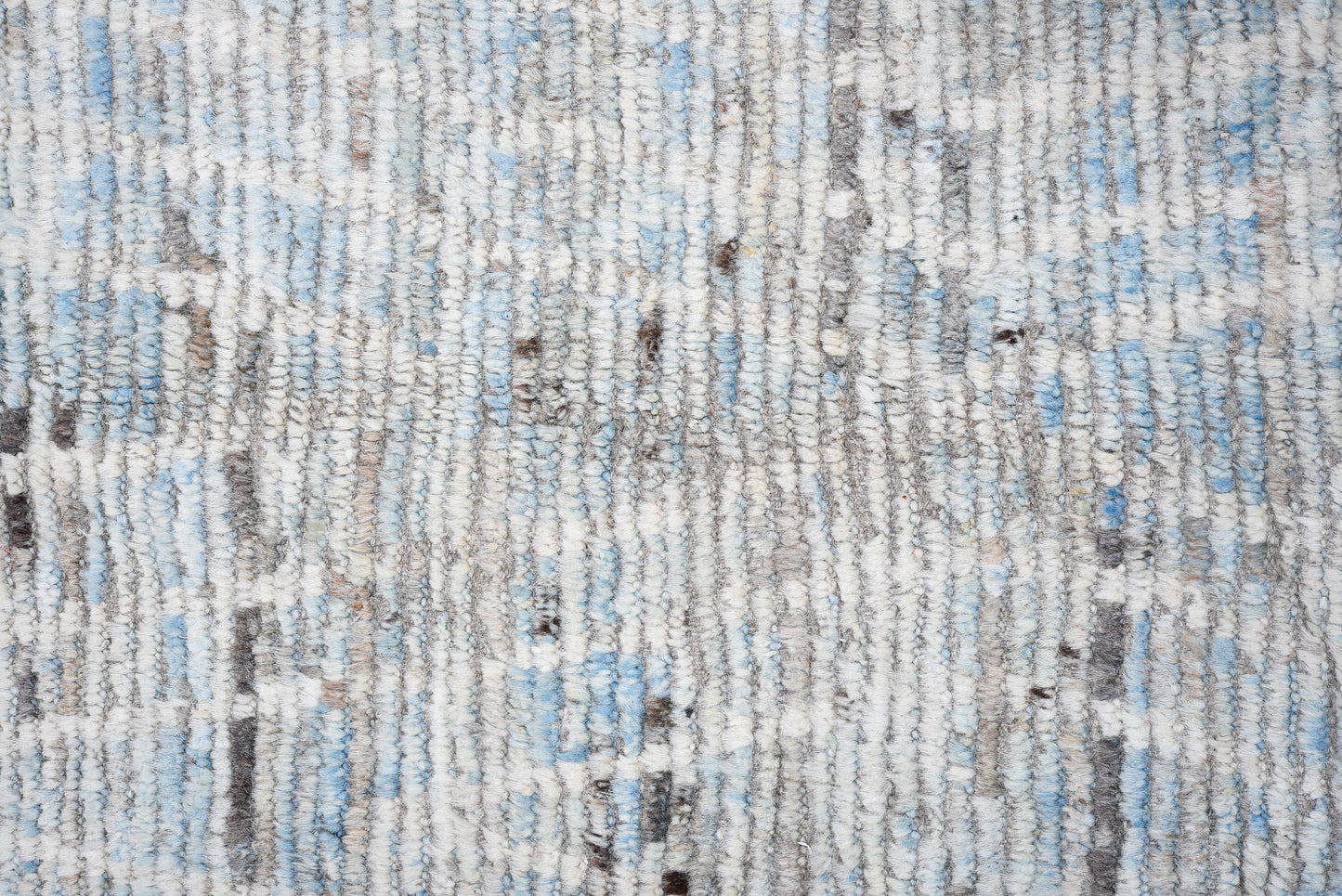 Moroccan Handmade Runner 6 X 20 | Grey, Blue, Black, white| Hand knotted (4413)