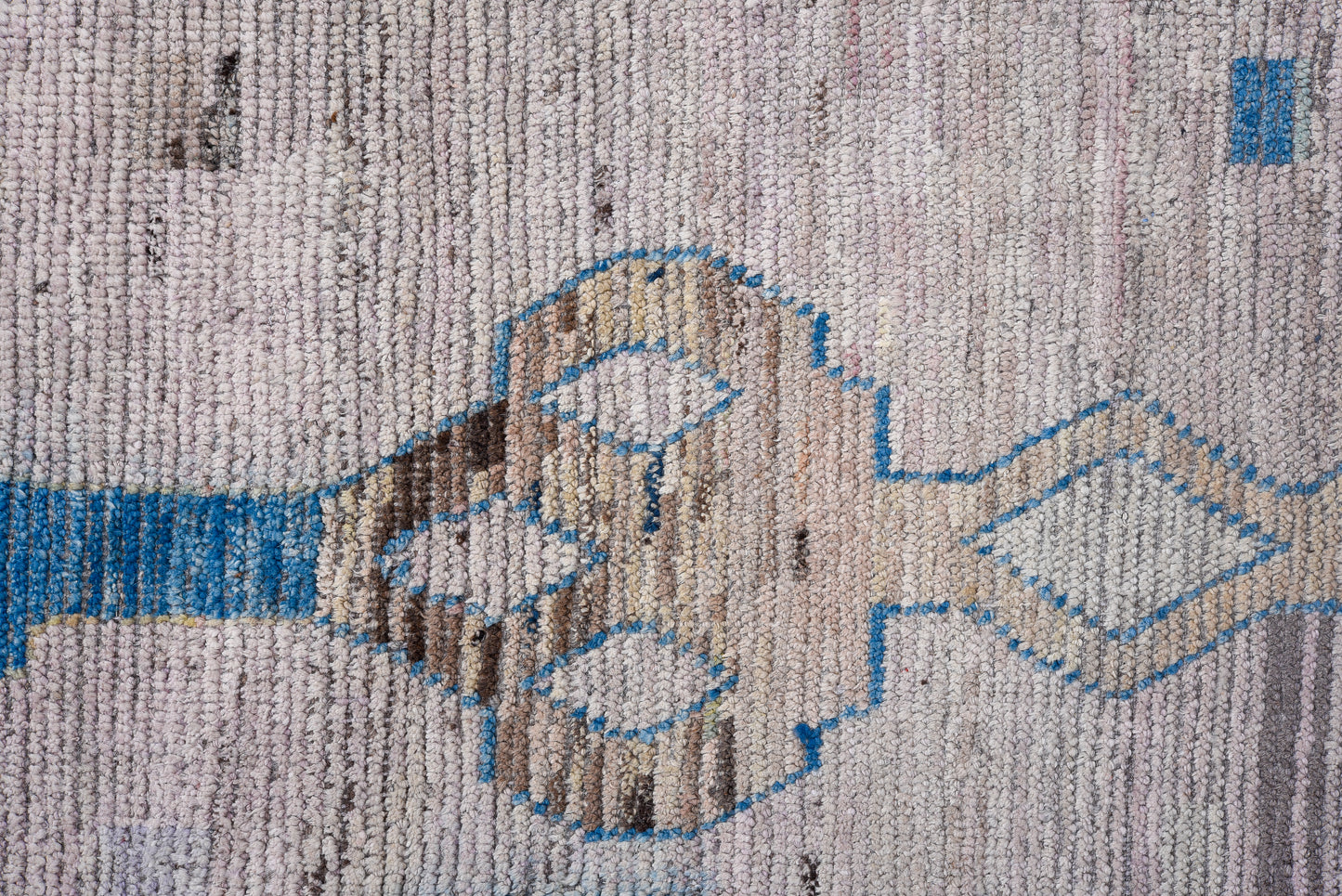 Moroccan Handmade Runner 4 X 13 | Grey, Blue, Black, Beige, Red| Hand knotted (4415)