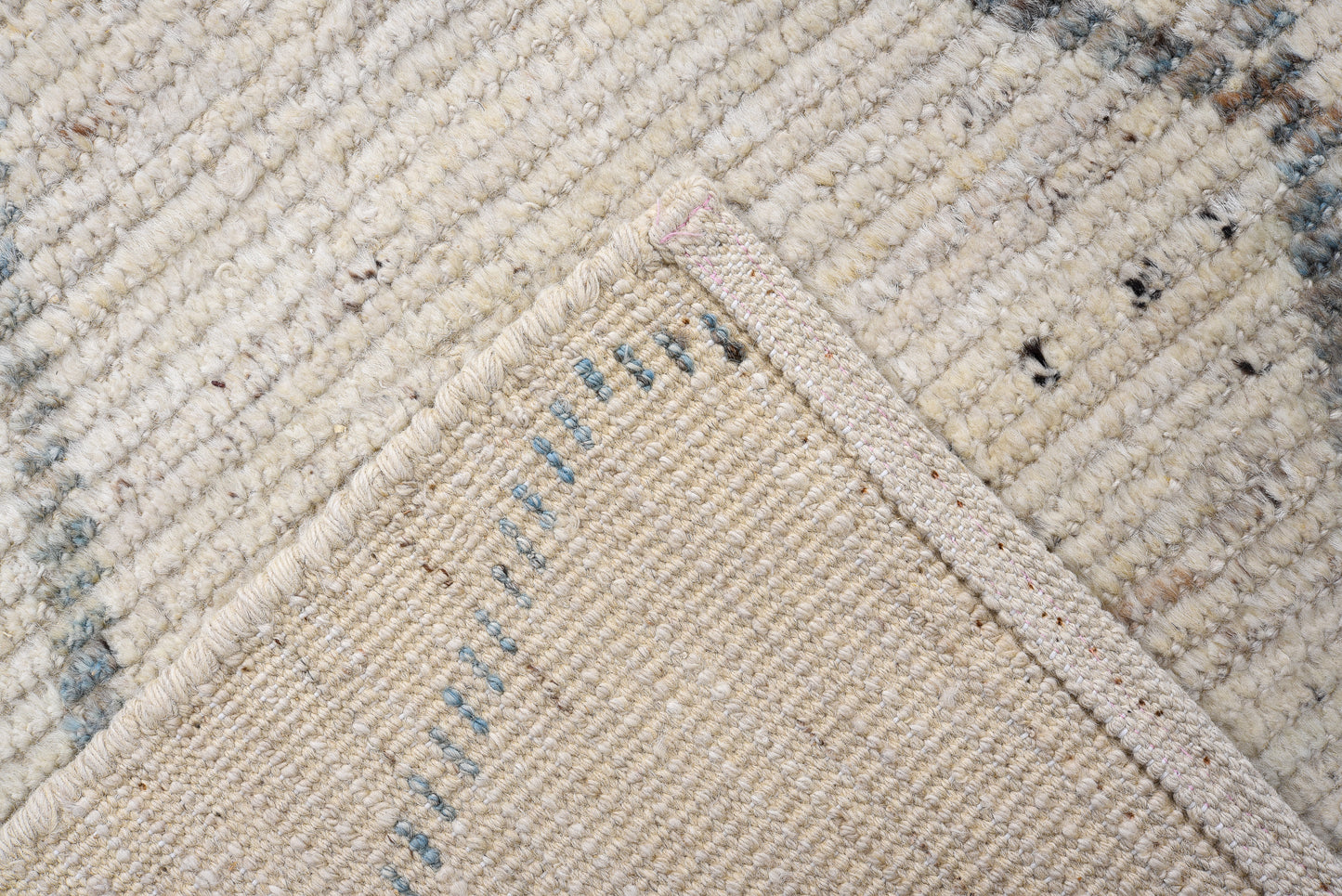 Moroccan Handmade Runner 3 X 14 | Grey, Beige, Brown| Hand knotted (4419)