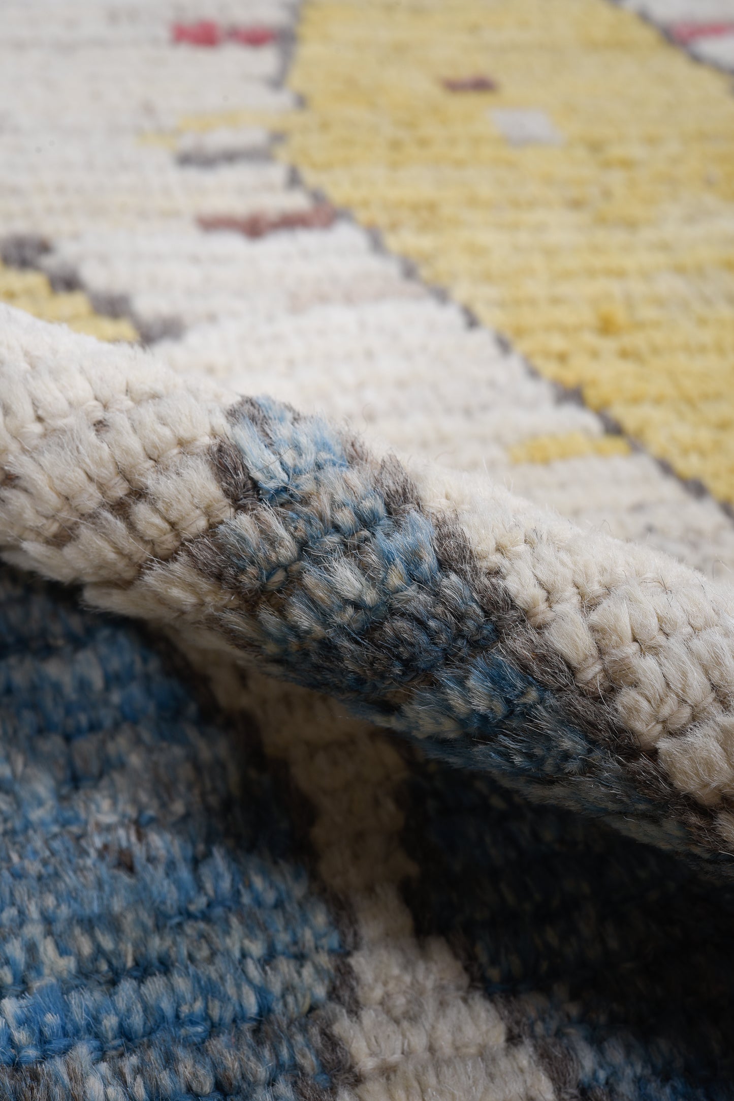 Moroccan Runner 3x 8 | 100% wool | hand knotted | colorful geometric design runner (4634)