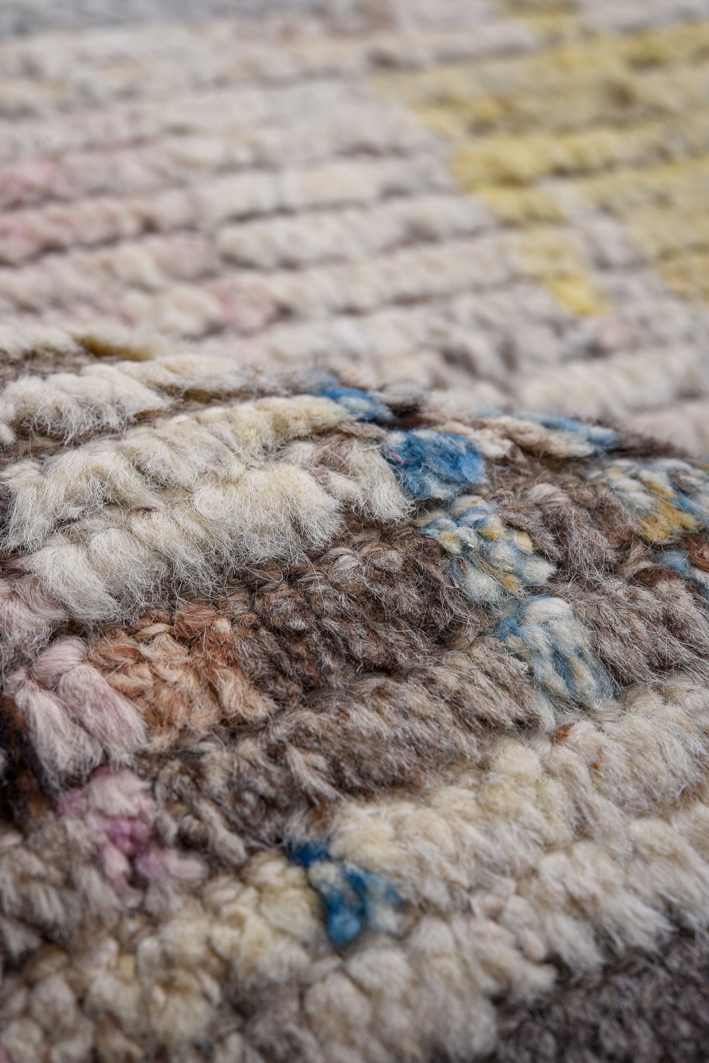 Moroccan beautiful Handmade Area Rug 13 X 17 | Beige, Brown, Red, Orange, Blue| Hand Knotted (4697)