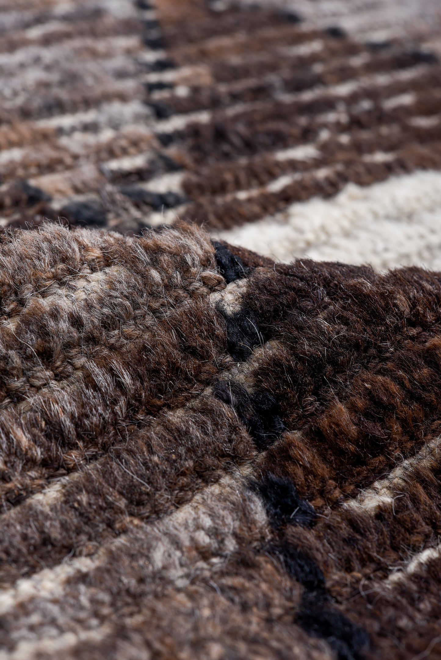 Moroccan Handmade Area Rug 14 X 16 | Black, Brown, Beige, Blue, Yellow, Red | Hand Knotted (4848)