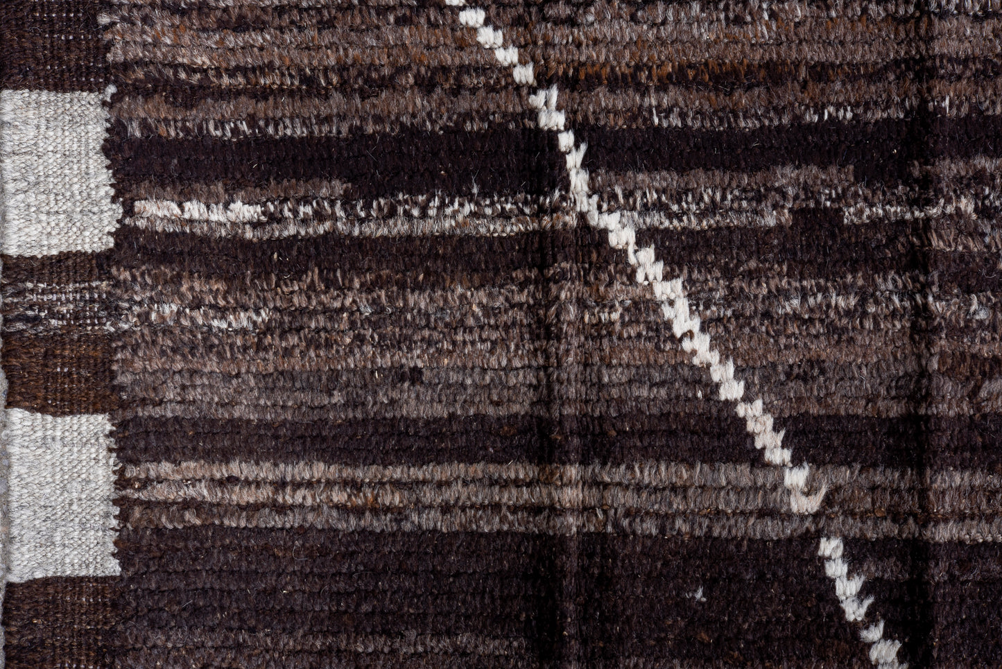 Moroccan fashionable handmade 11 x 14 | dark brown | hand knotted (4920)