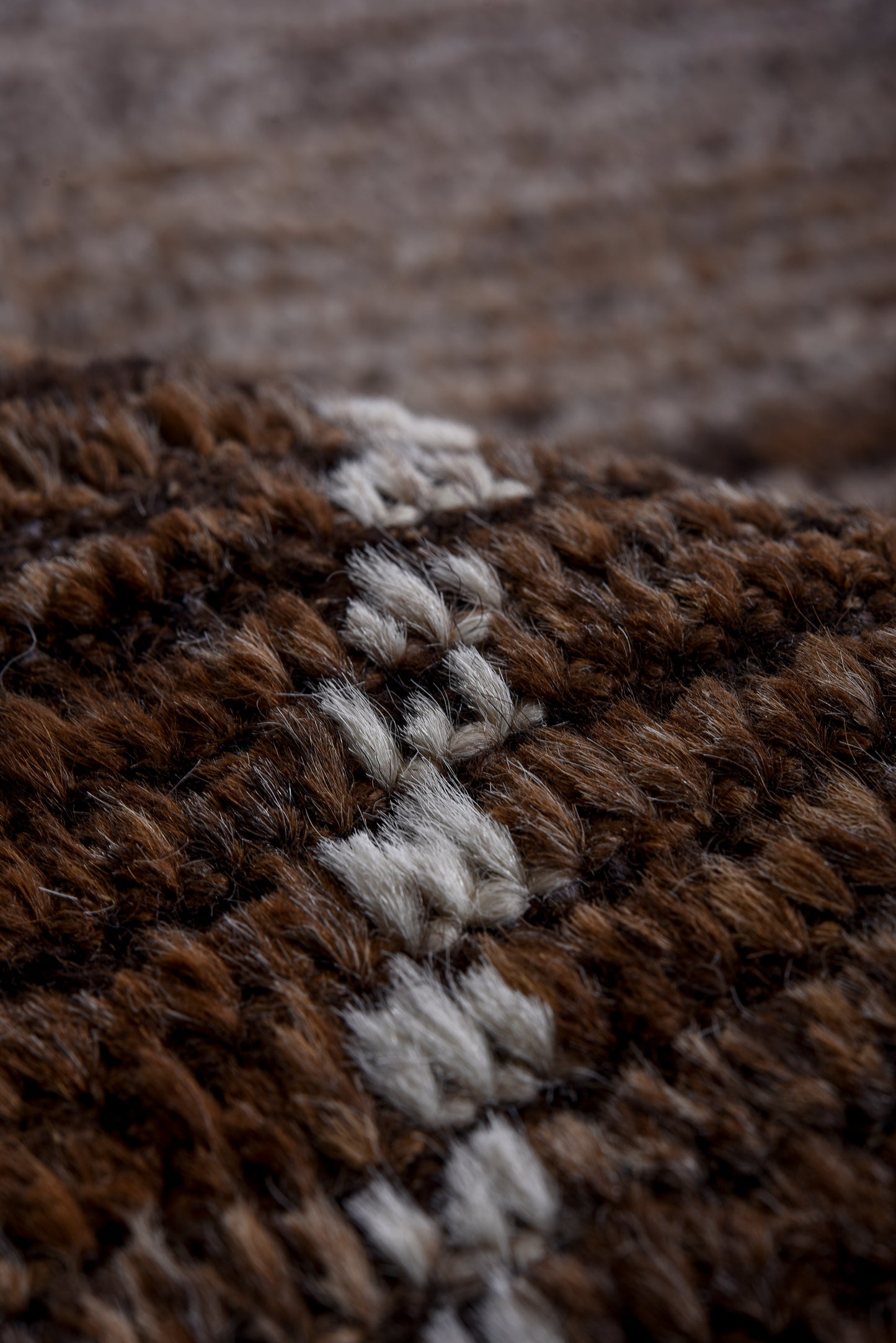 Moroccan fashionable handmade 11 x 14 | dark brown | hand knotted (4920)