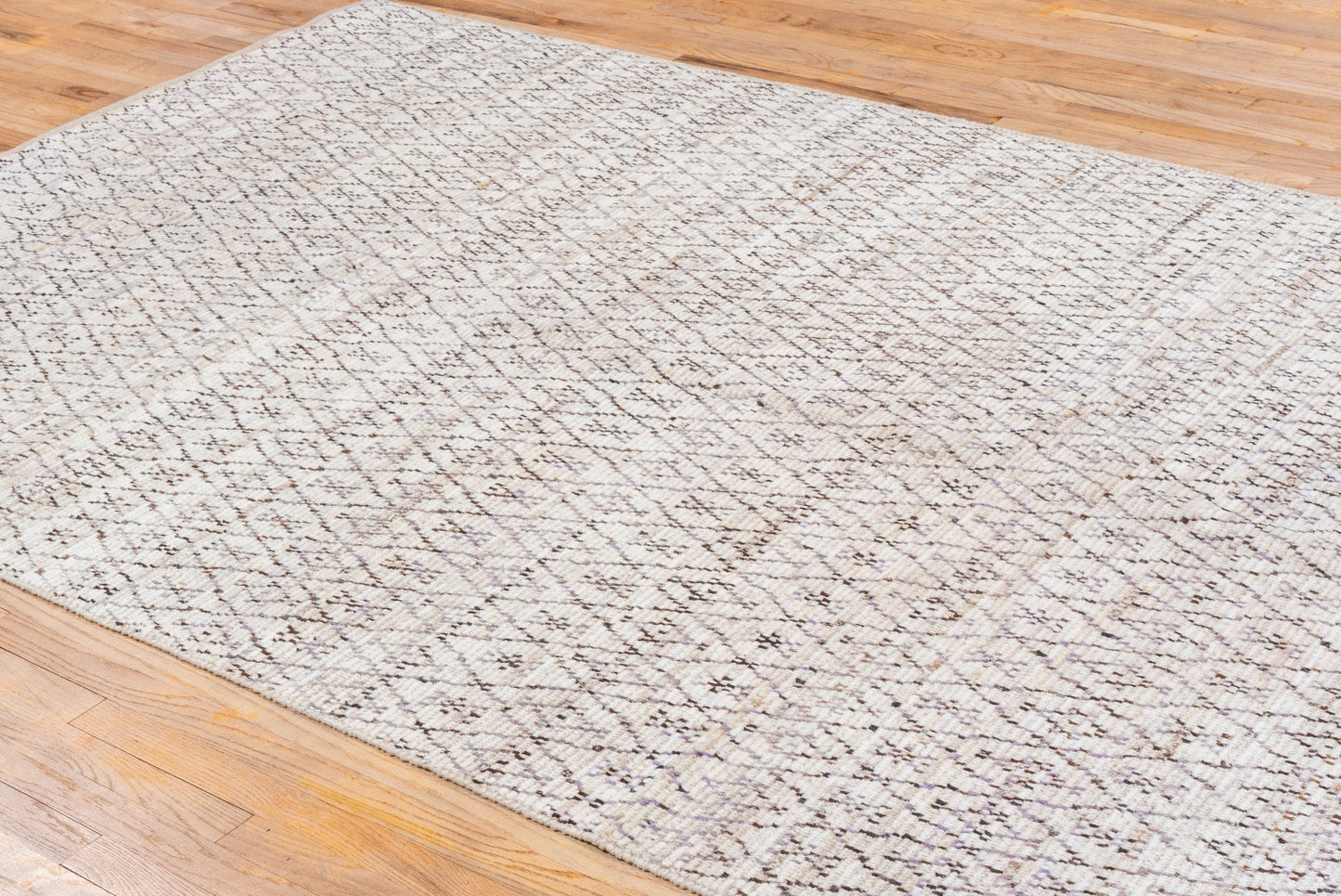 Moroccan Handmade Area Rug 6 X 10 | Beige ,Brown| Hand Knotted (1760)