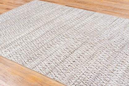 Moroccan Handmade Area Rug 6 X 10 | Beige ,Brown| Hand Knotted (1760)