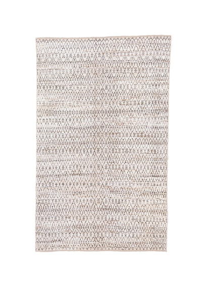 Moroccan Handmade Area Rug 6 X 10 | Beige ,Brown| Hand Knotted (1760)