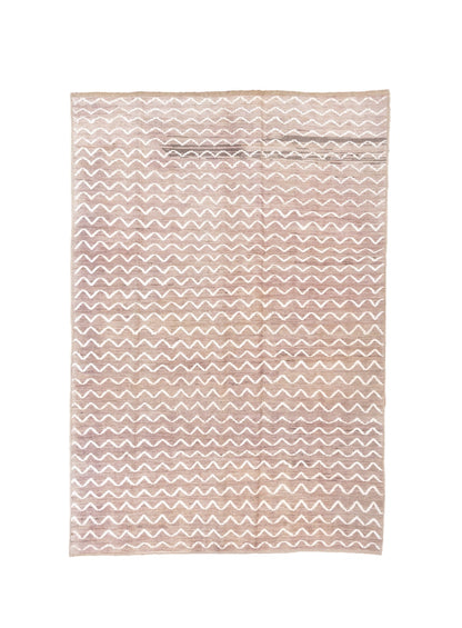 Moroccan Handmade Area Rug 6 X 9 | White, Beige| Hand Knotted (1769)