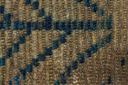 Moroccan Handmade Runner 4 X 16 |GREEN, Brown, Blue| Hand Knotted (1802)